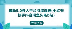 最新9.0各大平台引流课程(小红书快手抖音闲鱼头条b站)-6688资源库