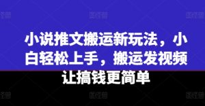小说推文搬运新玩法,小白轻松上手,搬运发视频让搞钱更简单-6688资源库