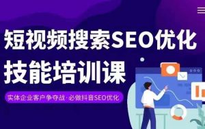 实体抖音搜索（抖音SEO）变现课，短视频搜索seo优化技能-6688资源库