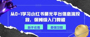 从0-1学习小红书聚光平台信息流投放,保姆级入门教程-6688资源库