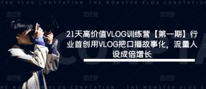 21天高价值VLOG训练营【第一期】行业首创用VLOG把口播故事化，流量人设成倍增长-6688资源库