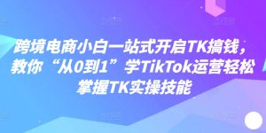 跨境电商小白一站式开启TK搞钱，教你“从0到1”学TikTok运营轻松掌握TK实操技能-6688资源库
