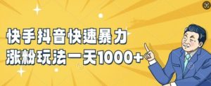 快手抖音快速暴力涨粉玩法,新手小白也能学会,一天1k+【揭秘】-6688资源库