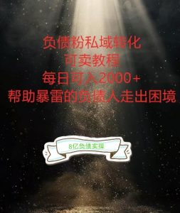 负债粉掘金计划,帮助负债者解决问题,债务规划,债务重组,最好的变现方式【揭秘】-6688资源库