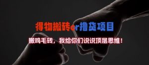 得物搬砖撸货项目?掰下数据,我给你们说说顶层思维【揭秘】-6688资源库