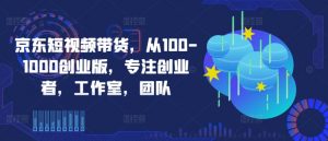 京东短视频带货，从100-1000创业版，专注创业者，工作室，团队-6688资源库