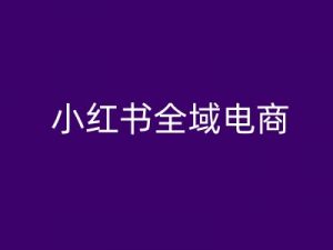 小红书全域电商，小红书电商教程-6688资源库