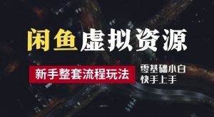 2024最新闲鱼虚拟资源玩法，养号到出单整套流程，多管道收益，每天2小时月收入过万【揭秘】-6688资源库