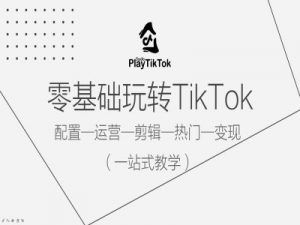 零基础玩转TikTok，配置一运营一剪辑一热门一变现，一站式教学-6688资源库
