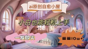 ai原创治愈小屋,小白也能轻松上手,一发即火,篇篇10w+【揭秘】-6688资源库