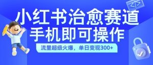 小红书治愈视频赛道，手机即可操作，流量超级火爆，单日变现300+【揭秘】-6688资源库