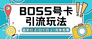 Boss直聘流量卡引流变现玩法，日引200+创业粉【揭秘】-6688资源库