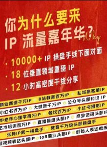 群响IP流量嘉年华，​现场视频+IP江湖2024典藏版PPT-6688资源库