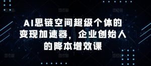 AI思链空间超级个体的变现加速器，企业创始人的降本增效课-6688资源库