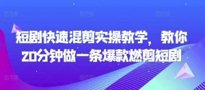 短剧快速混剪实操教学,教你20分钟做一条爆款燃剪短剧-6688资源库