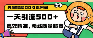 独家解密QQ里的引流密码,高效精准,实测单日加100+创业粉【揭秘】-6688资源库