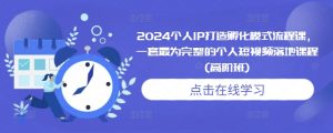 2024个人IP打造孵化模式流程课，一套最为完整的个人短视频落地课程(高阶班)-6688资源库