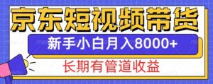 京东短视频带货新玩法,长期管道收益,新手也能月入8000+-6688资源库