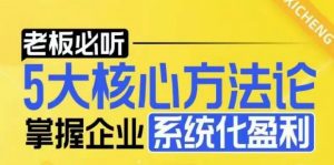 【老板必听】5大核心方法论，掌握企业系统化盈利密码-6688资源库