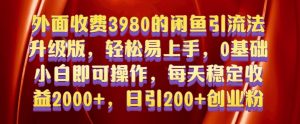 外面收费3980的闲鱼引流法，轻松易上手,0基础小白即可操作，日引200+创业粉的保姆级教程【揭秘】-6688资源库