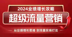 2024超级流量营销，2024业绩增长攻略，从业绩增长思维到流量实操打法-6688资源库
