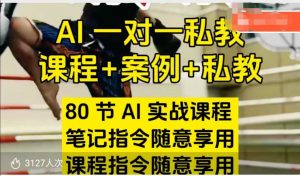 AI指令实战课，课程+案例，80节AI实战课程，笔记指令随意享用，课程指令随意享用-6688资源库