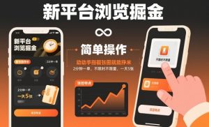 新平台浏览掘金,动动手指截张图就能挣米,2分钟一单,不限时不限量,一天5张【揭秘】-6688资源库