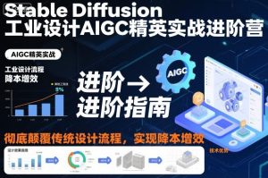 Stable Diffusion工业设计AIGC精英实战进阶营,彻底颠覆传统设计流程,实现降本增效-6688资源库