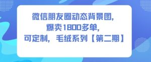微信朋友圈动态背景图,爆卖1800多单,可定制,毛绒系列【第二期】-6688资源库