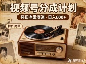 靠8090老歌在视频号“躺賺”,日入6张+,这些神曲播一次賺一次-6688资源库