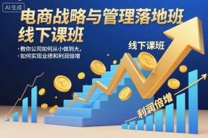 电商战略与管理落地班线下课,教你公司如何从小做到大,如何实现业绩和利润倍增【录音】-6688资源库