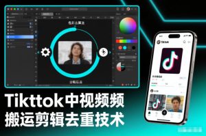 Tiktok中视频纯搬运剪辑去重技术，外来技术，自行测试-6688资源库