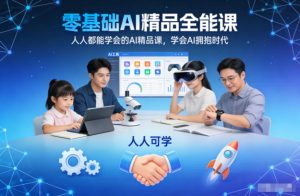 零基础AI精品全能课,人人都能学会的AI精品课,学会AI拥抱时代-6688资源库