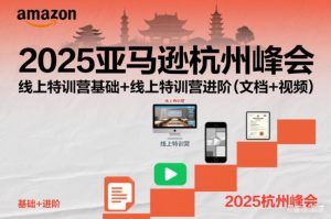 2025亚马逊杭州峰会,线上特训营基础+线上特训营进阶(文档+视频)-6688资源库