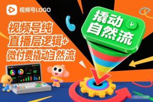 视频号纯直播底层逻辑+微付费撬动自然流-6688资源库