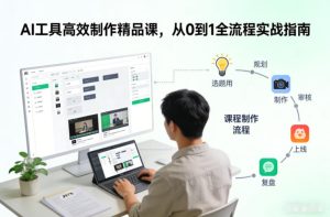 AI工具高效制作精品课，从0到1全流程实战指南-6688资源库