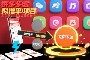 拼多多虚拟撸单项目，跳过选品和测试直接撸单-6688资源库
