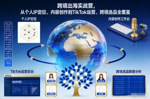跨境出海实战营,从个人IP定位、内容创作到TikTok运营、跨境选品全覆盖-6688资源库