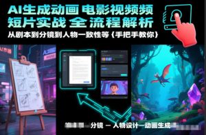 AI生成动画电影视频短片实战全流程解析,从剧本到分镜到人物一致性等手把手教你-6688资源库
