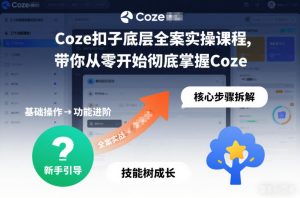 Coze扣子底层全案实操课程，带你从零开始彻底掌握Coze-6688资源库