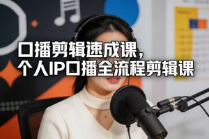 口播剪辑速成课，个人IP口播全流程剪辑课-6688资源库