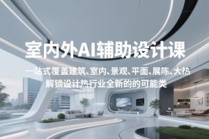 室内外AI设计课，一站式覆盖建筑、室内、景观、平面、展陈五大热门品类，解锁设计行业的全新可能-6688资源库